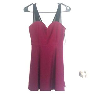 Plum Sweetheart Neckline Dress